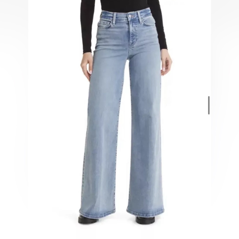 FRAME Le Palazzo Wide Leg Jeans In Toulouse, Size 28